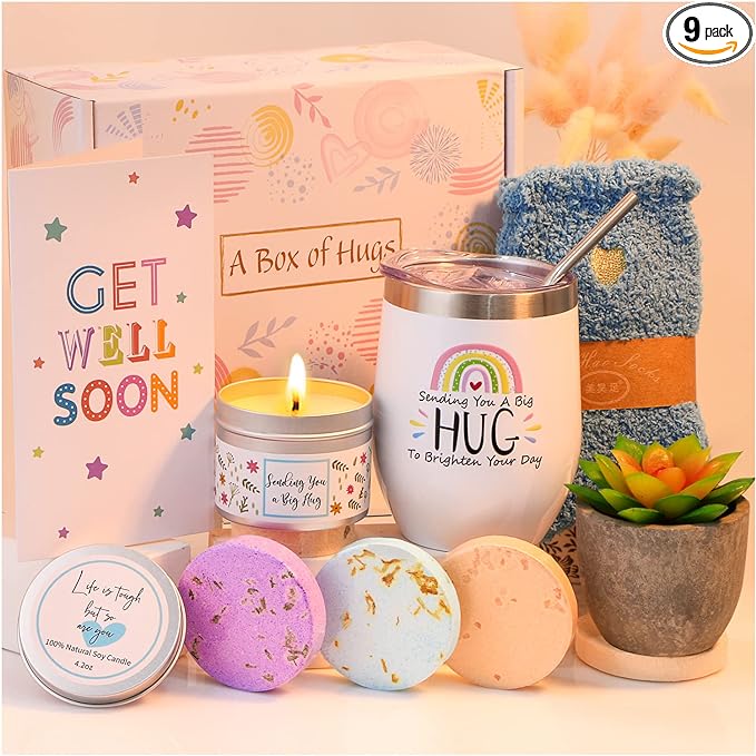 Get Well Soon Gifts for Women, Care Package Get Well Soon Gift Basket for Sick Friends After Surgery Gifts Feel Better Gifts Thinking of You Gifts for Women Encouragement Gifts Cheer Up Gift